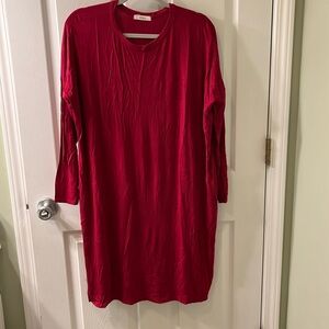 Maroon pocket dress